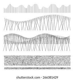 The bush for architectural drawing on white background