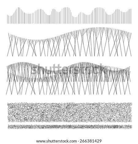 Bush Architectural Drawing On White Background Stock Vector (Royalty