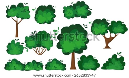 Bush Art, Icons, and Trees for Element Green Field