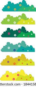 Bush art vector design spring illustration