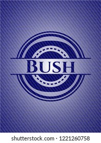 Bush badge with jean texture