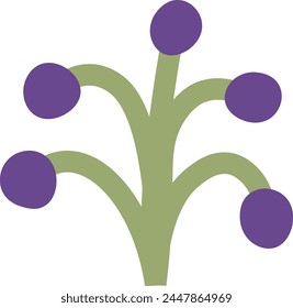Bush With Berries Vector Illustration