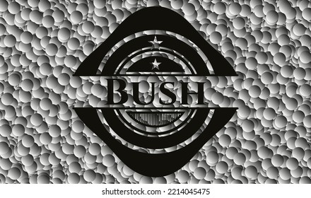 Bush black emblem with bubbles background. Vintage. Vector Illustration. Detailed. 