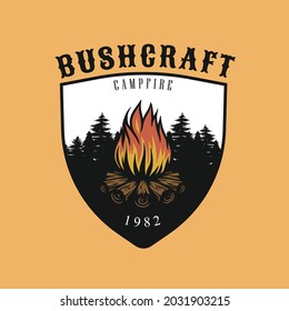 Bush craft logo design .for logo ,badge and other uses
