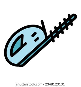 Bush cutter icon outline vector. Garden trimmer. Weed equipment color flat