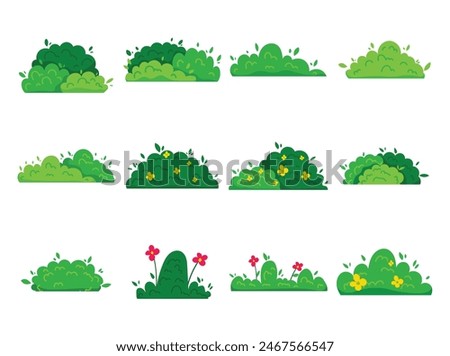 Bush Element Illustration Collection Set