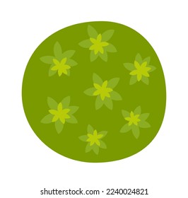 Bush flat icon Green fence Architectural and landscape element. Vector illustration