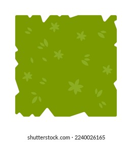 Bush flat icon Green fence Architectural and landscape element. Vector illustration