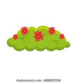 bush with flowers icon