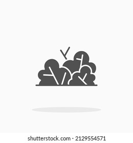 Bush glyph icon. Can be used for digital product, presentation, print design and more.