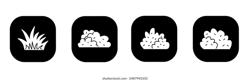 Bush icon in flat. Bush icon design. Stock vector.
