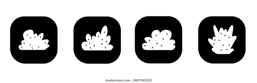 Bush icon in flat. Bush icon design. Stock vector.