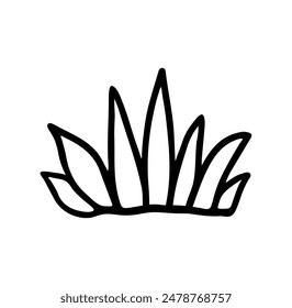 Bush aislado sobre un fondo blanco. Vector dibujado a mano ilustración en estilo doodle. Perfecto para tarjetas, decoraciones, logotipo, varios diseños.