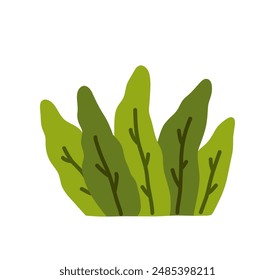 Bush isolated on a white background. Vector hand-drawn illustration in a flat style. Perfect for cards, decorations, logo, various designs.