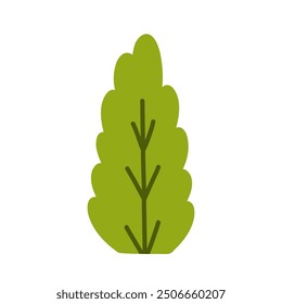 Bush isolated on a white background. Vector hand-drawn illustration in a flat style. Perfect for cards, decorations, logo, various designs.