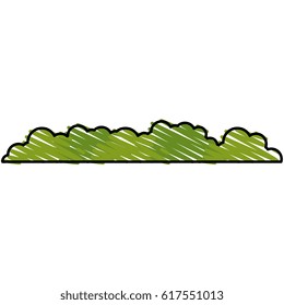 bush landscape isolated icon
