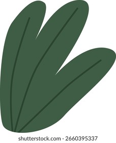 Bush deixa a ilustração do vetor da flora botânica