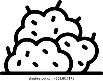 Diseño de Vector de icono de línea Bush