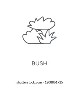 Bush linear icon. Bush concept stroke symbol design. Thin graphic elements vector illustration, outline pattern on a white background, eps 10.