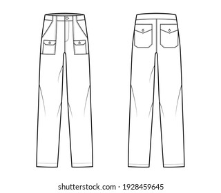 SHORT PANTS, Fashion Flat Sketch, apparel template. Men's Fashion