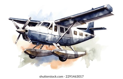 Bush plane image in water 