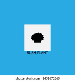 bush plant icon sign signifier vector