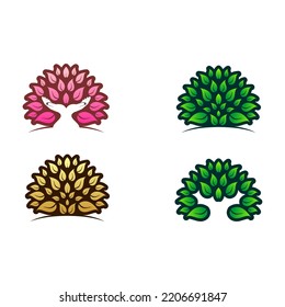 Bush-Pflanzensatz-Vektordesign