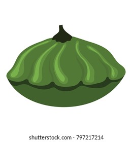 Bush pumpkin icon. Flat color design. Vector illustration.