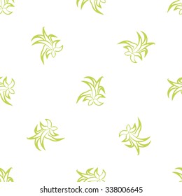 Bush seamless pattern. Floral succulent background. Plants on a white background. Vector illustration.