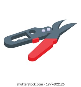 Bush secateurs icon. Isometric of Bush secateurs vector icon for web design isolated on white background