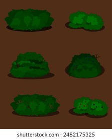 bush, shrubs, beach and palm tree at morning and afternoon vector