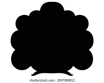 Bush, kleine Pflanze - Vektorsilhouettengrafik für Zeichen oder Logo. Shrub - botanisches Piktogramm oder Symbol