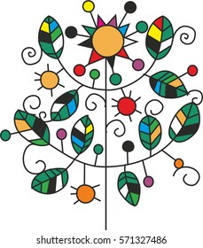 Bush. Stylish color graphics. Vector image.