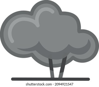 ramas de árbol de arbusto hojas de tronco hojas de jardinería paisaje hojas de plantar sombras grises figura del vector forma del icono simple realzado juego de fondo transparente diseño web ilustración arte 