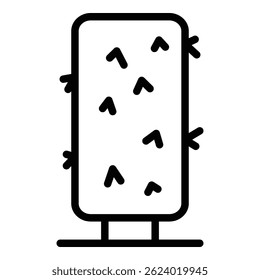 Bush trimming icon outline vector. Plant hedge. Trim tree