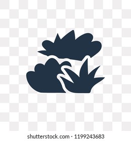 Bush vector icon isolated on transparent background, Bush transparency concept can be used web and mobile