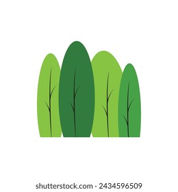 bush vector illustration, flat bush vector on white