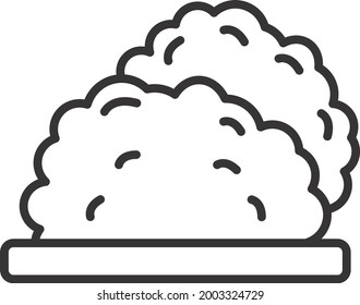 Diseño de iconos de línea de vector Bush
