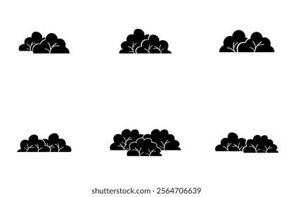 Bush vector, shrub icon illustration