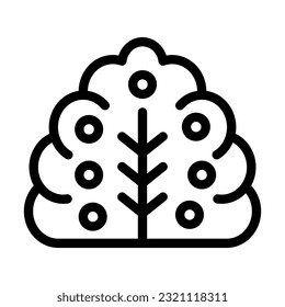 Bush Vector Thick Line Icon For Personal And Commercial Use.
