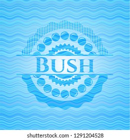 Bush water representation style emblem.