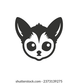 Bushbaby Icon on White Background - Simple Vector Illustration