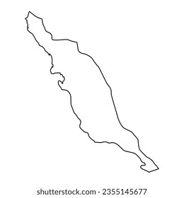Bushehr province map, administrative division of Iran. Vector illustration.