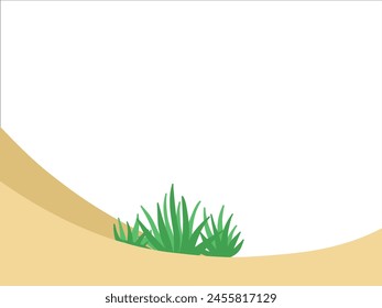Bushes Grass Land Background Illustration