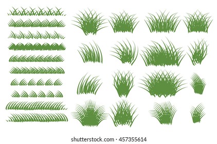 bushes and grass Set