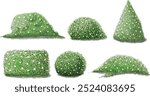Bushes green set sketch pen set 6 pattern