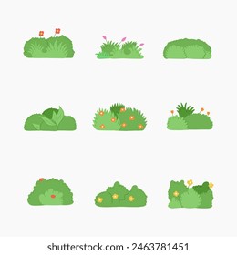 Bushes hand drawn vector illustration