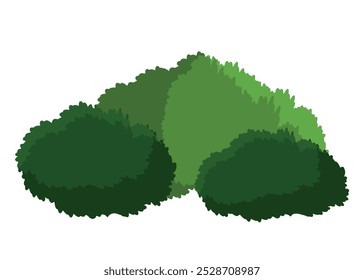 bushes natural wild image, nature element in cartoon style. vector illustration isolated on white background.