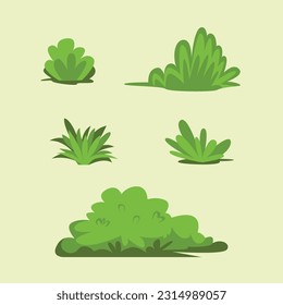 bushes Shrub collection premium vector illustration