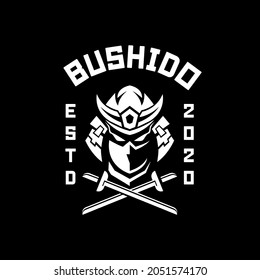 Bushido artwork illustration vector,japanese samurai